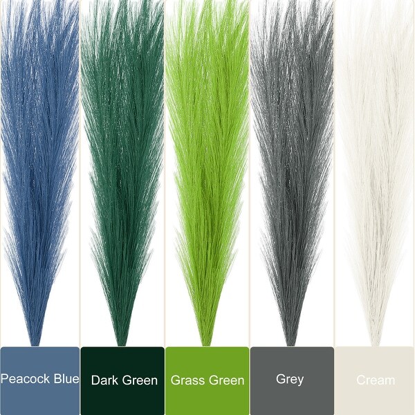 6 Pcs 17 Inch Faux Pampas Grass Artificial Boho Decor