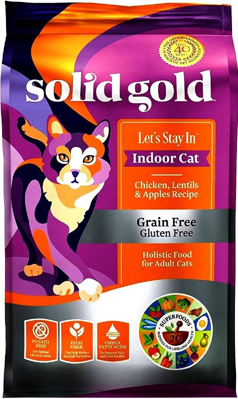 Solid Gold Lets Stay In Indoor Cat Chicken Lentils and Apples Recipe Dry