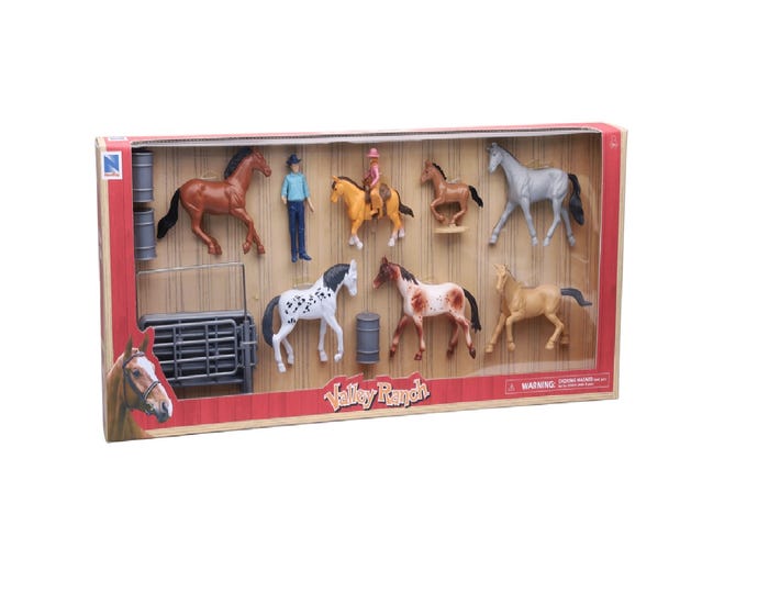 New Ray Valley Ranch Horse Accessory Set - SS-37525