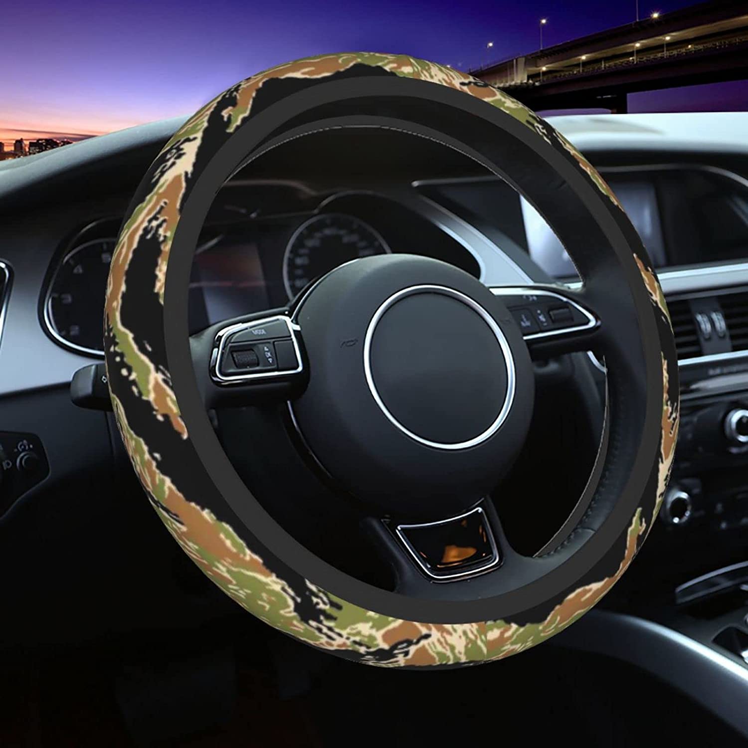 Camo Seat Covers Steering and Wheel Cover Set for  Front Seat Covers Universal Bucket Seat Cover Automotive Seat Protector Fit Most  Sedan SUV Truck