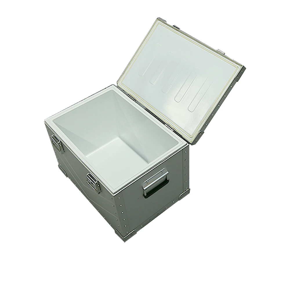 Homful Glamping Outdoor Camping Multi function Storage Box Aluminum oy Insulated Outdoor Hiking Storage Box