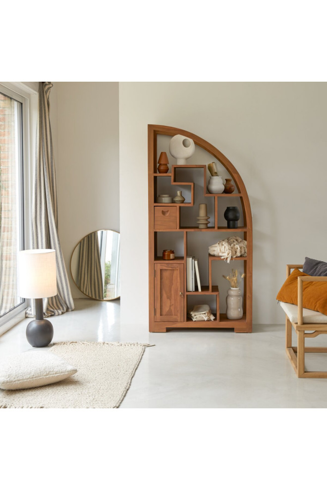 Teak Modern Bookcase  Tikamoon Zen Alco   Transitional   Bookcases   by Oroa   Distinctive Furniture  Houzz