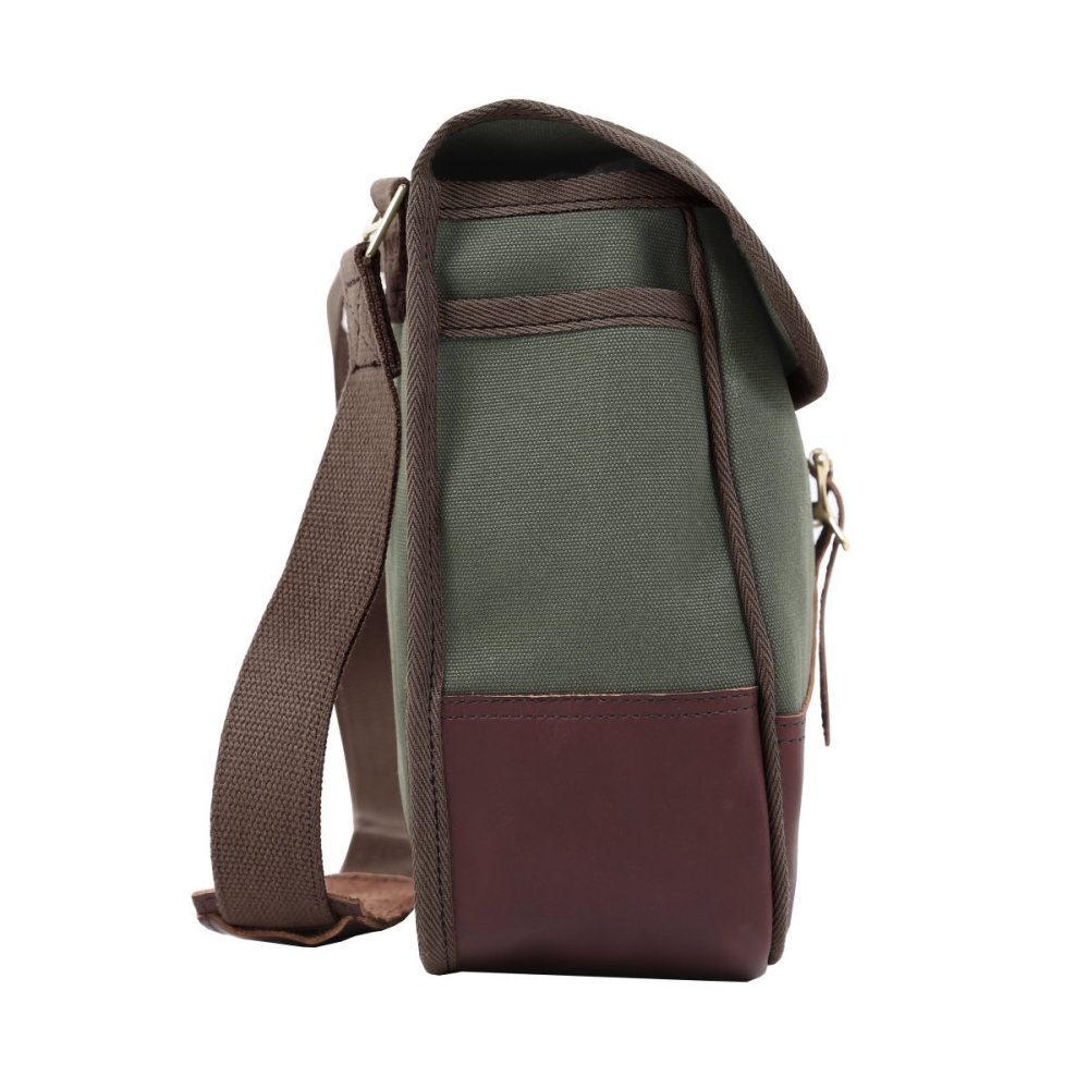 11 Liters Capacity Olive Drab Field Satchel ;