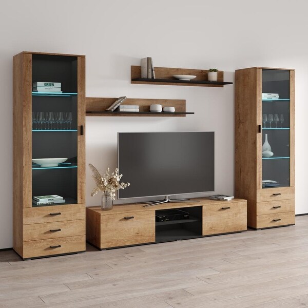 Soho 4 Modern Wall Unit Entertainment Center