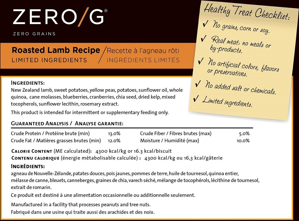 Darford Zero/G Minis Grain-Free Roasted Lamb Dog Treats