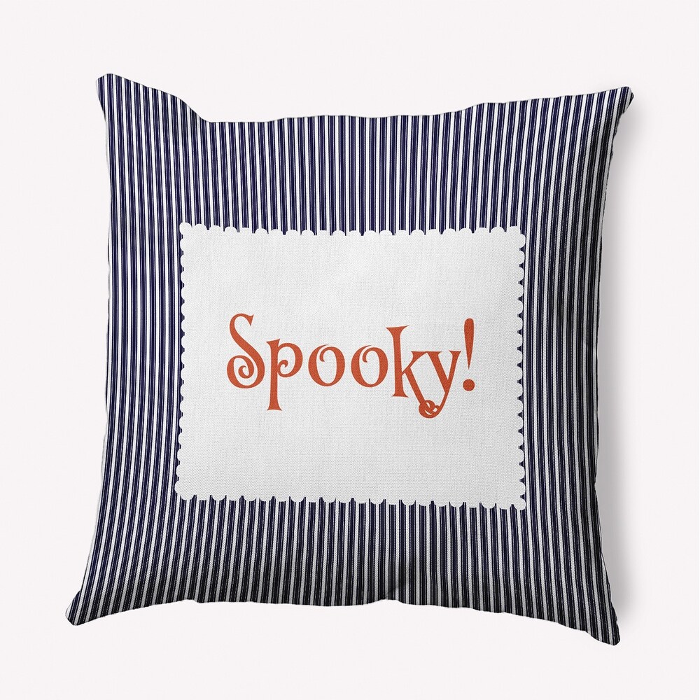 Halloween Spooky Ticking Accent Pillow