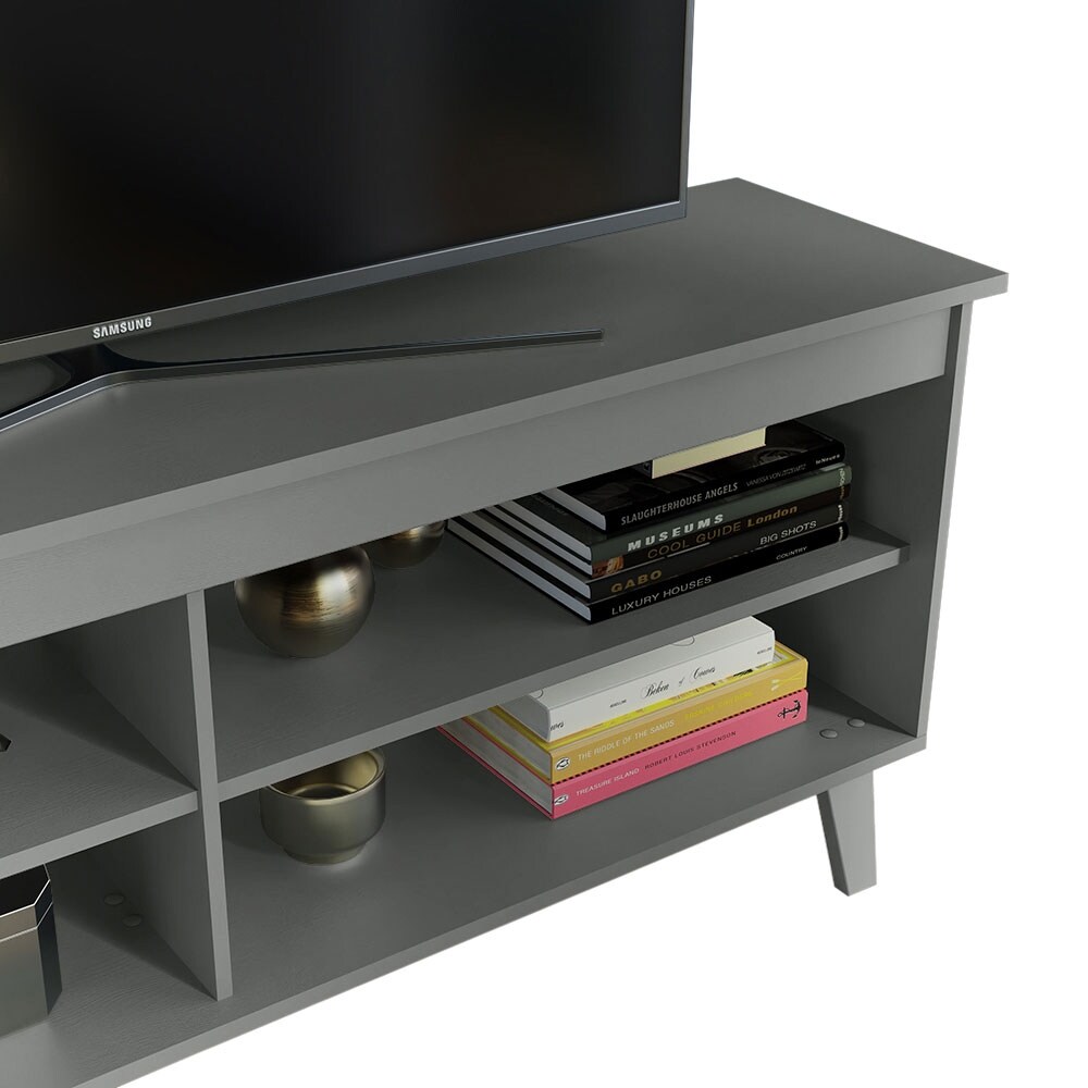 Madesa TV Stand Cabinet with 4 Shelves and Cable Management  TV Table Unit for TVs up to 55 Inches  23'' H x 12'' D x 53'' L