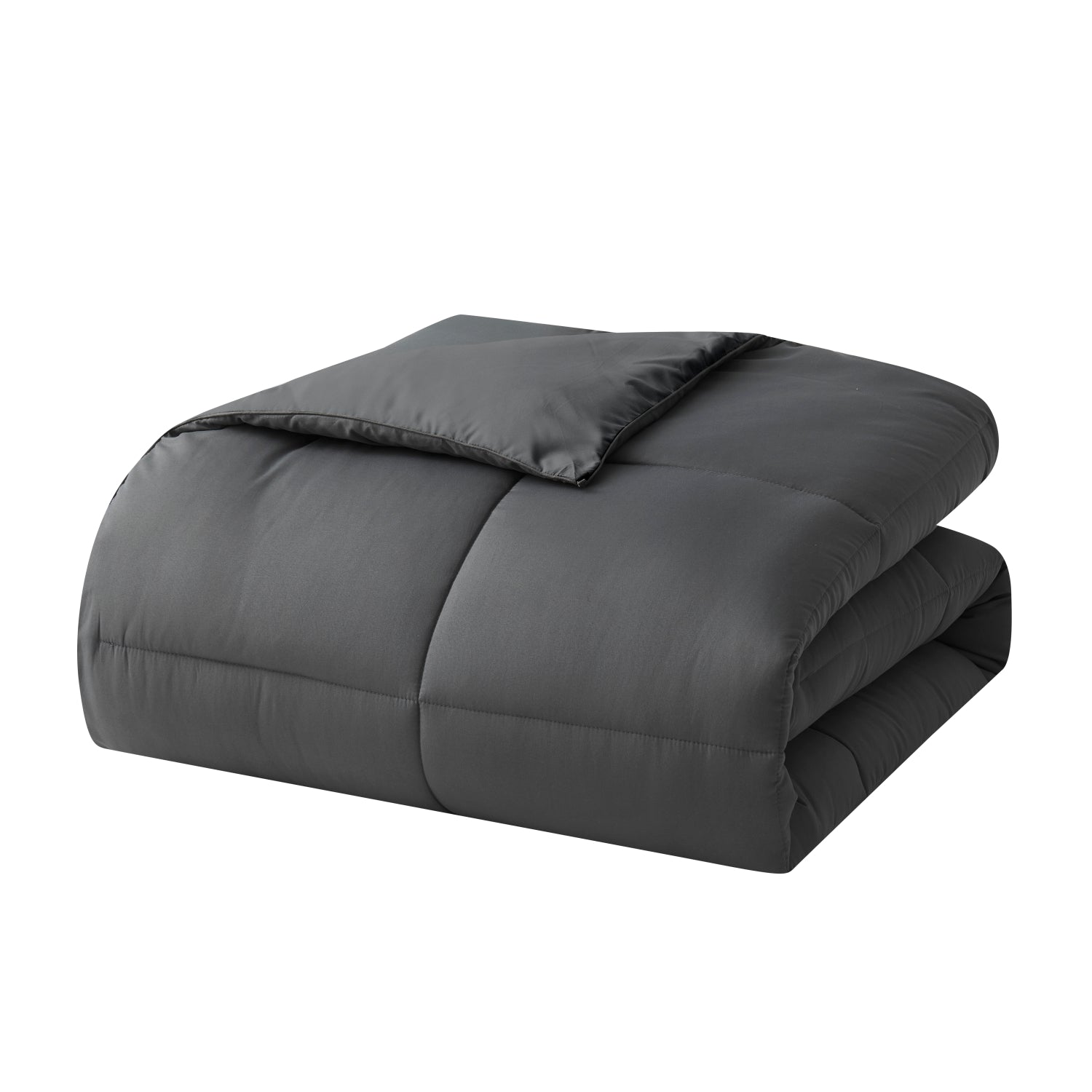 Nestl Gray All Season Goose Down Alternative Comforter, King/Cal King, Ultra Soft, Quilted Duvet Insert