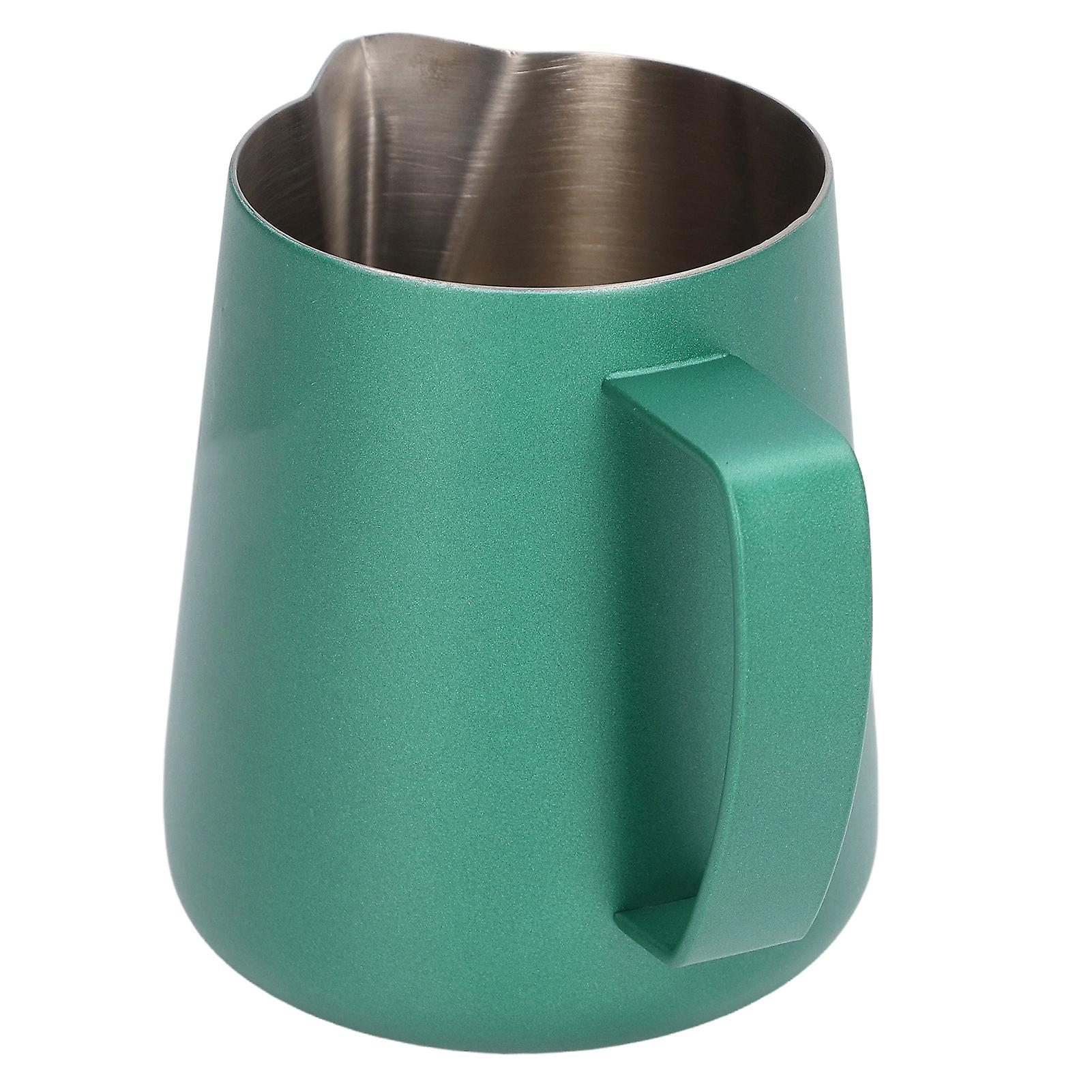 Milk Frothing Pitcher Frother Jug Cup 400ml Pointed Spout with PTFE Coating for Coffee Machine CafeGreen