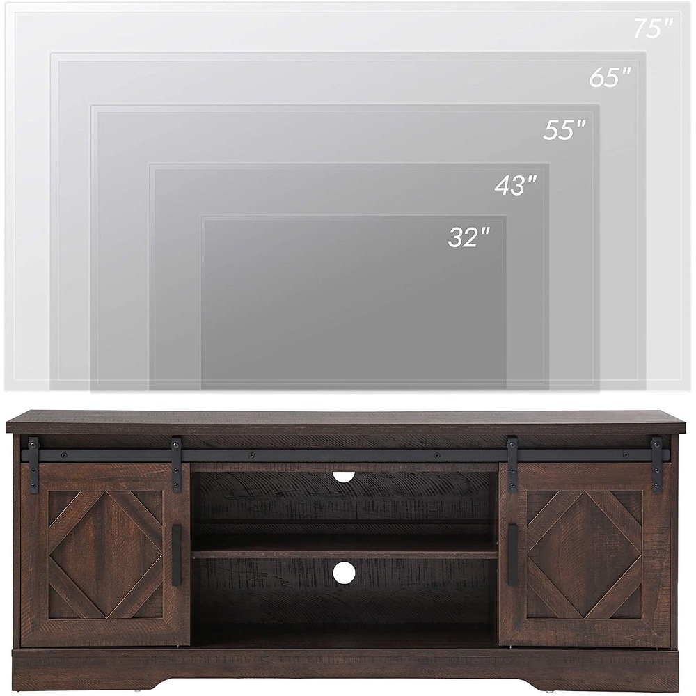 Farmhouse Sliding Barn Door TV Stand