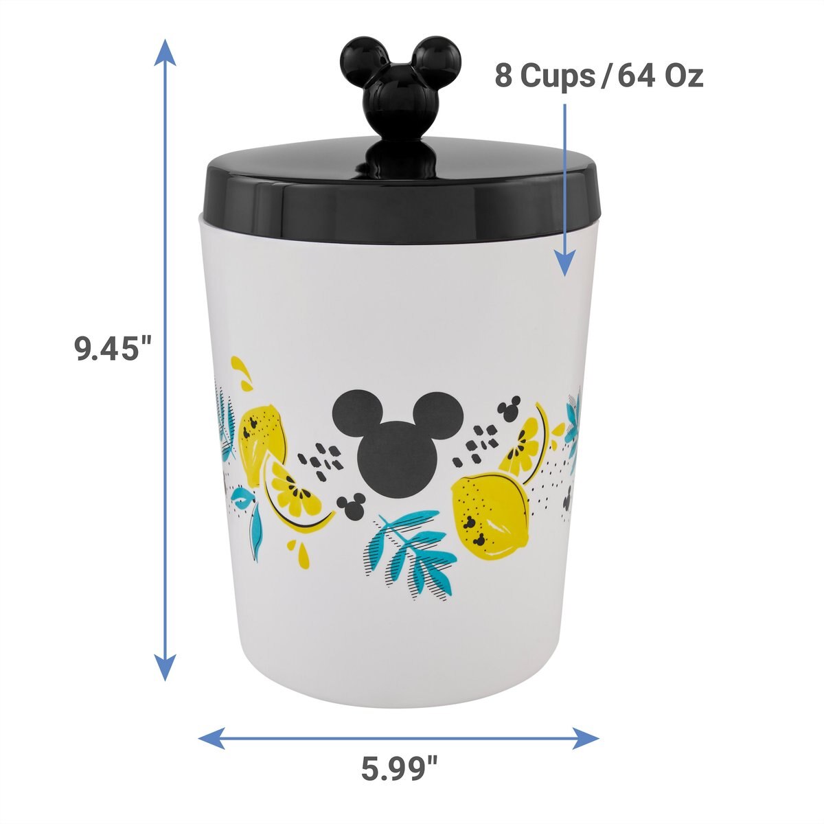 Disney Mickey Mouse Lemon Melamine Dog and Cat Treat Jar