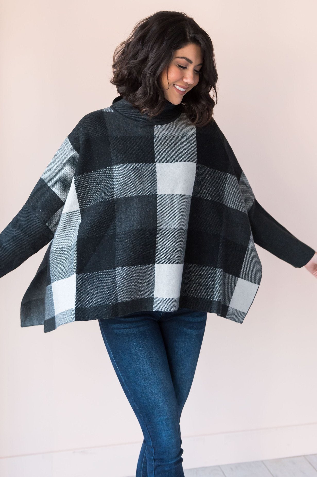 Poncho Inspired Modest Sweater