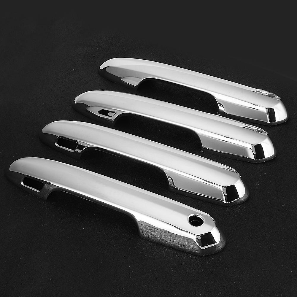 4pcs Electroplate Abs Car Door Exterior Smart Handle Full Cover Trim Fit For Toyota Rav4 2019