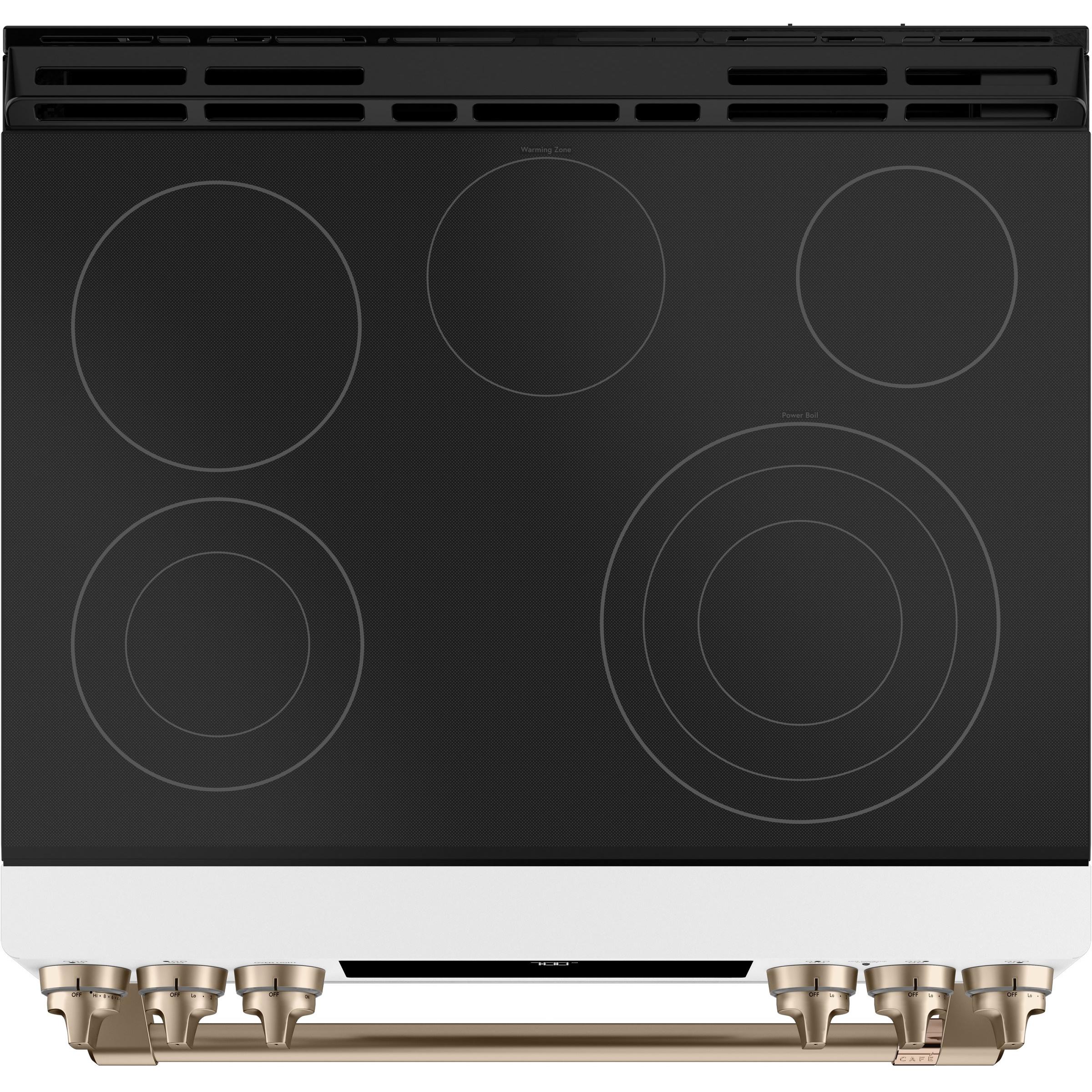 Café 30-inch Slide-in Electric Range with Warming Drawer CES700P4MW2