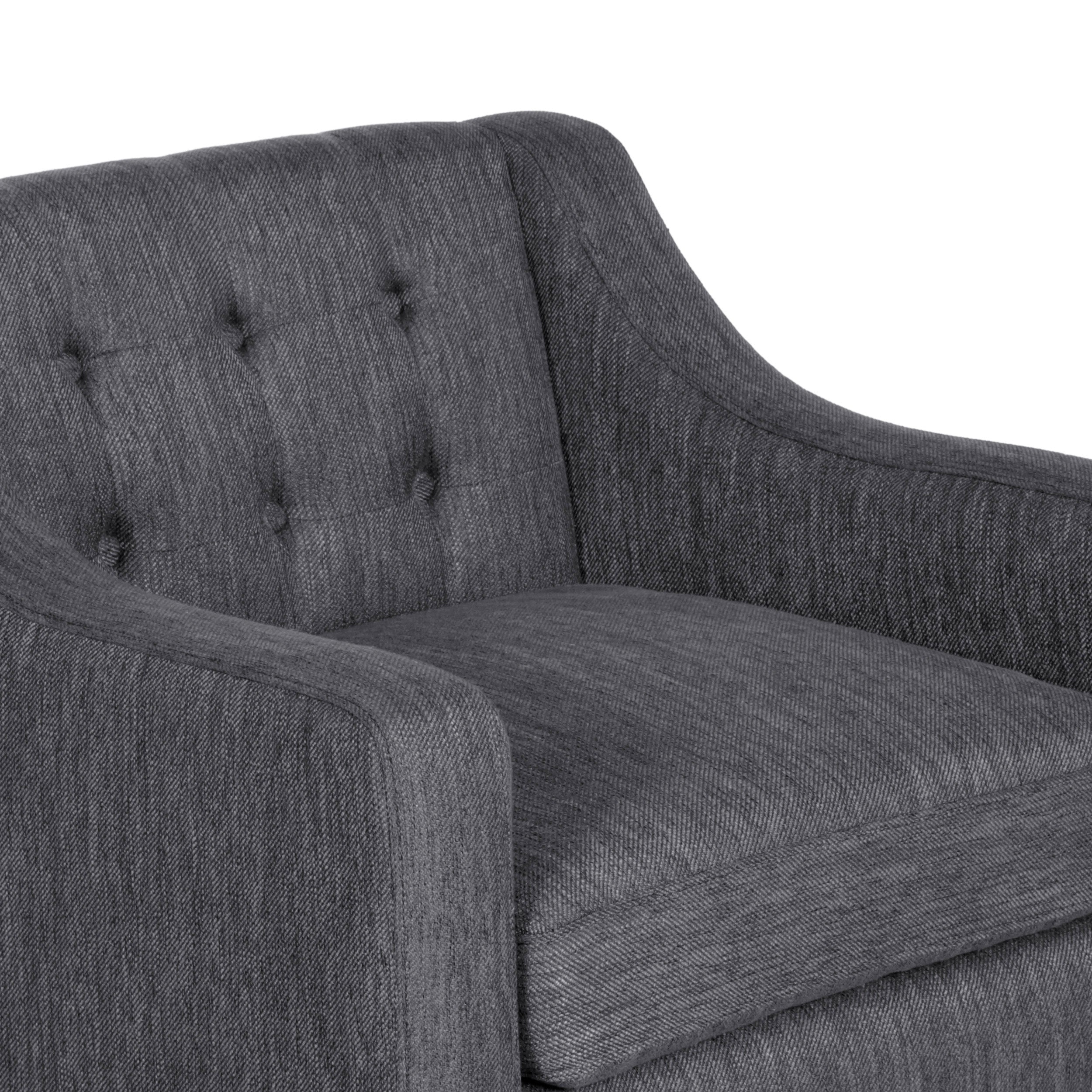 Aragon Contemporary Fabric Tufted Accent Chair