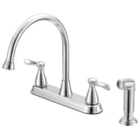 FAUCET KTN 2-HANDLE CHROME 8IN