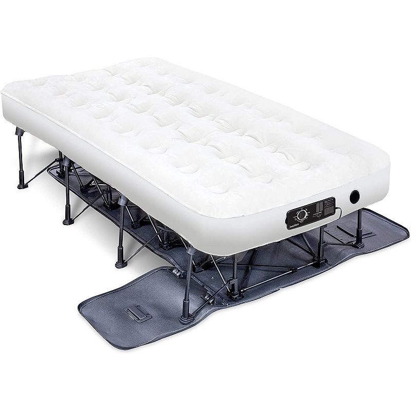 Ivation EZ-Bed， Air Mattress with Built in Pump， Anti-Deflate Technology， Twin Inflatable Mattress