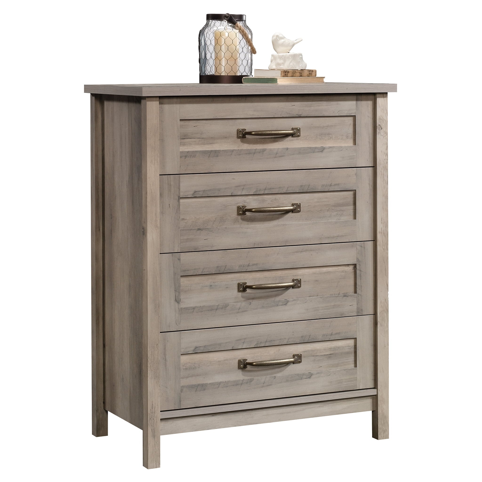 Better Homes & Gardens Modern Farmhouse 4-Drawer Chest, Rustic Gray Finish