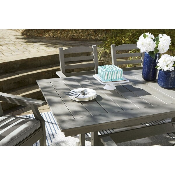 Signature Design by Ashley Visola Gray Rectangular Outdoor Poly All Weather Dining Table Only