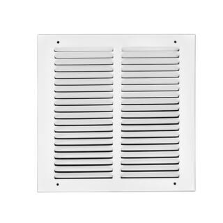 Venti Air 10 in. x 10 in. White Flat Return Air Steel Grille HRG1010