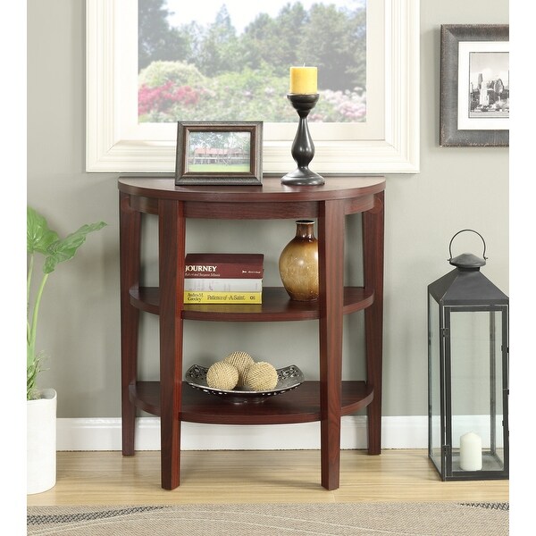 Copper Grove Helena Half-Circle Console Table with Shelves