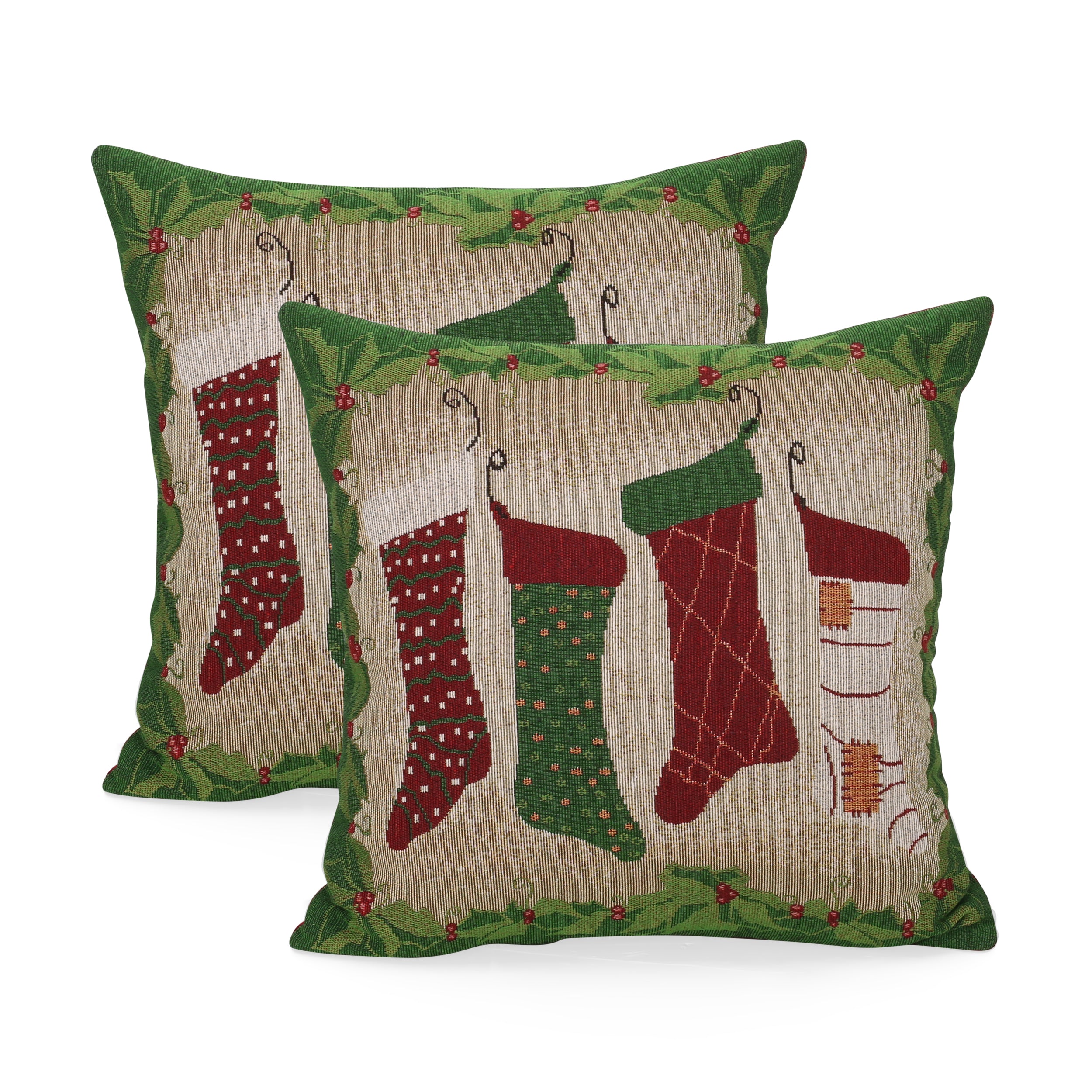 Tigue Modern Fabric Christmas Throw Pillow