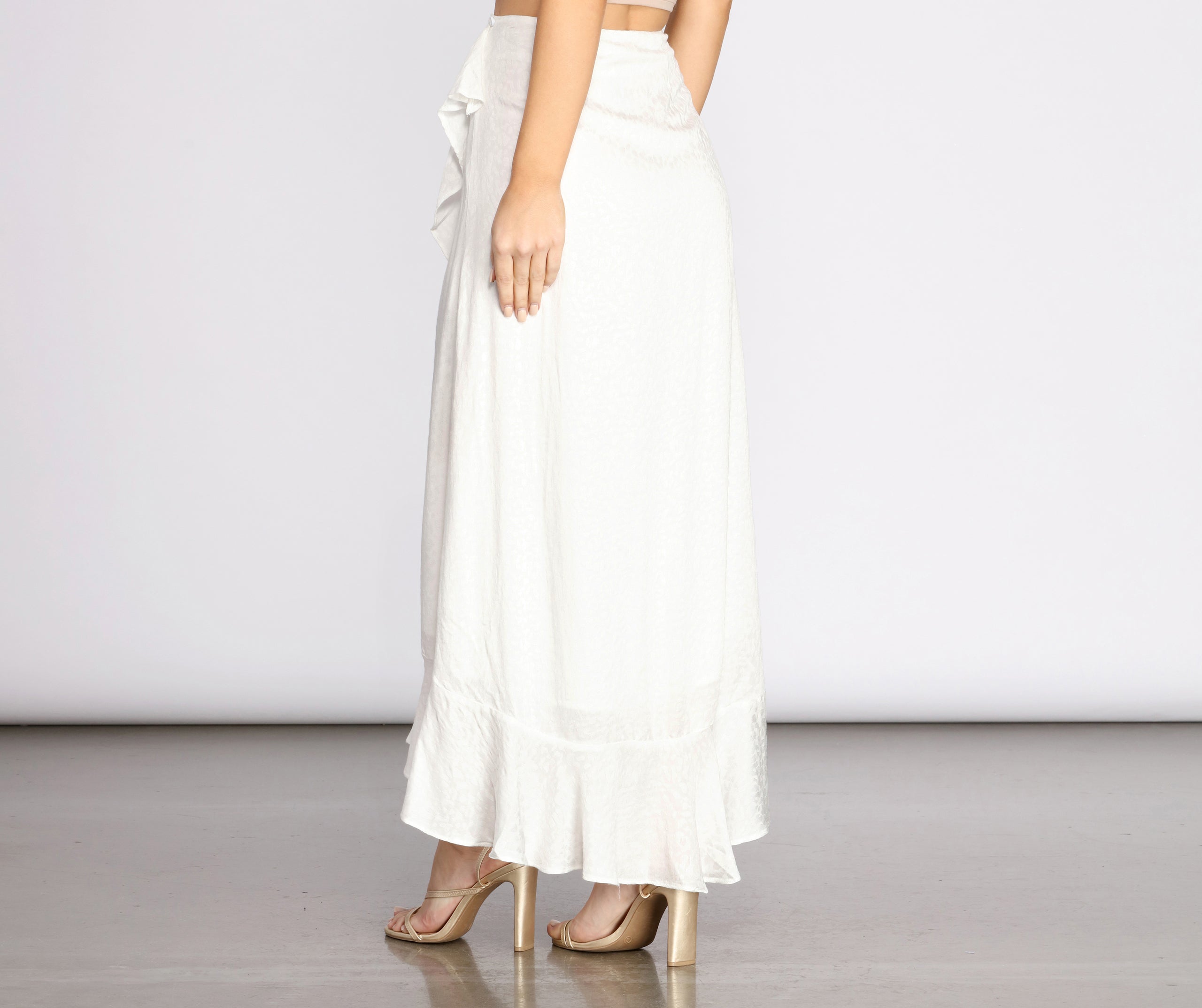 Wrap Me In Ruffles Maxi Skirt