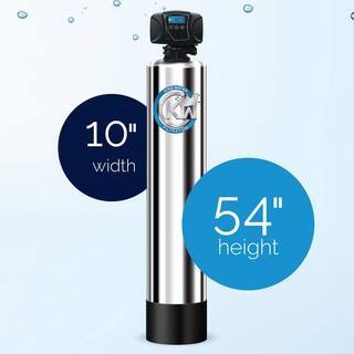 KING WATER FILTRATION Platinum Series 20 GPM 6-Stage Municipal Water Filtration and Salt-Free Conditioning System (Treats up to 4 Bathrooms) KW-PLA-MUN-1054