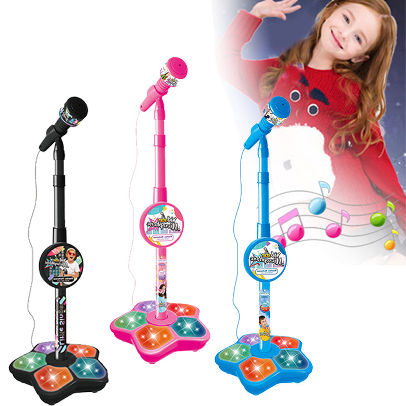 Chriyungel Kids Microphone with Stand Karaoke Song Musical Instrument Toys