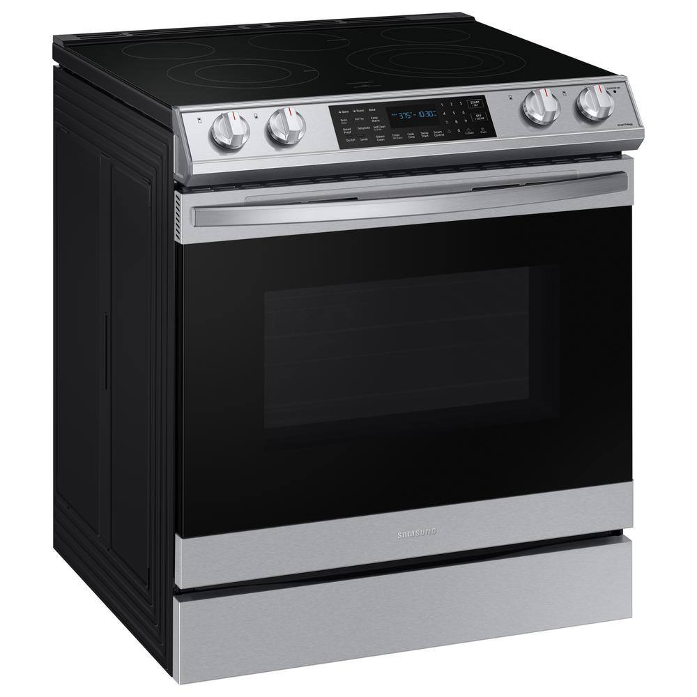  30 in. 6.3 cu. ft. Smart 5-Element Slide-In Electric Range with Air Fry Convection Oven in Stainless Steel NE63T8511SS