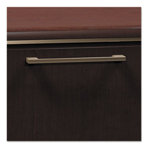 Bush Enterprise Collection 72w x 72d L-Desk Surface Only， 70.13w x 70.13d x 29.75h， Mocha Cherry， Box 2 of 2 (2910MCA203)