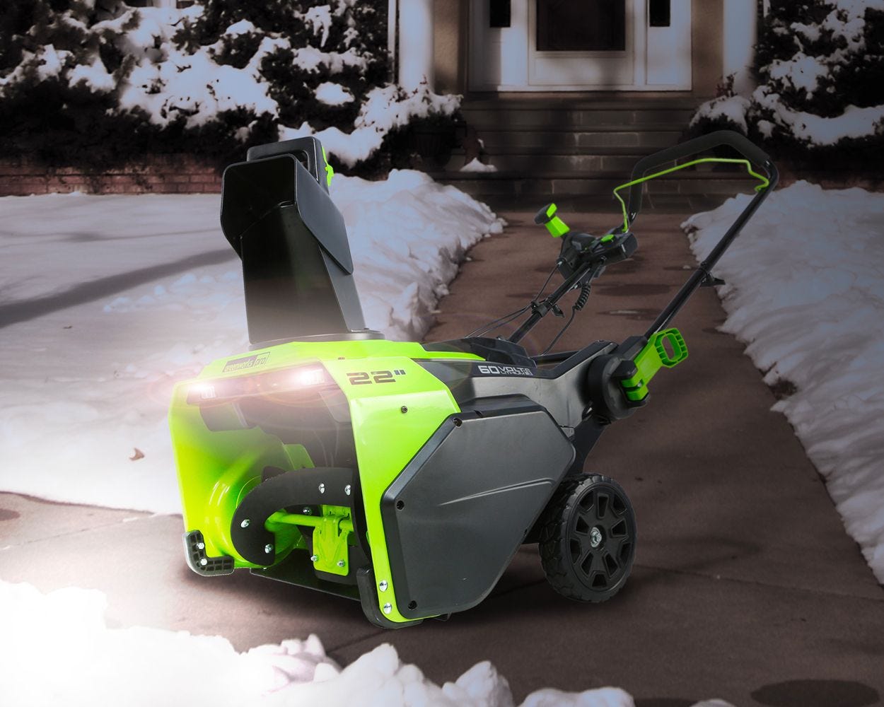 60V 22'' Snow Blower， Batteries，  Chargers | Greenworks Tools