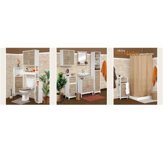 Evideco Stockholm 14.4 in. W Tilt-Out Laundry Linen Hamper Cabinet in Oak Color 98123306