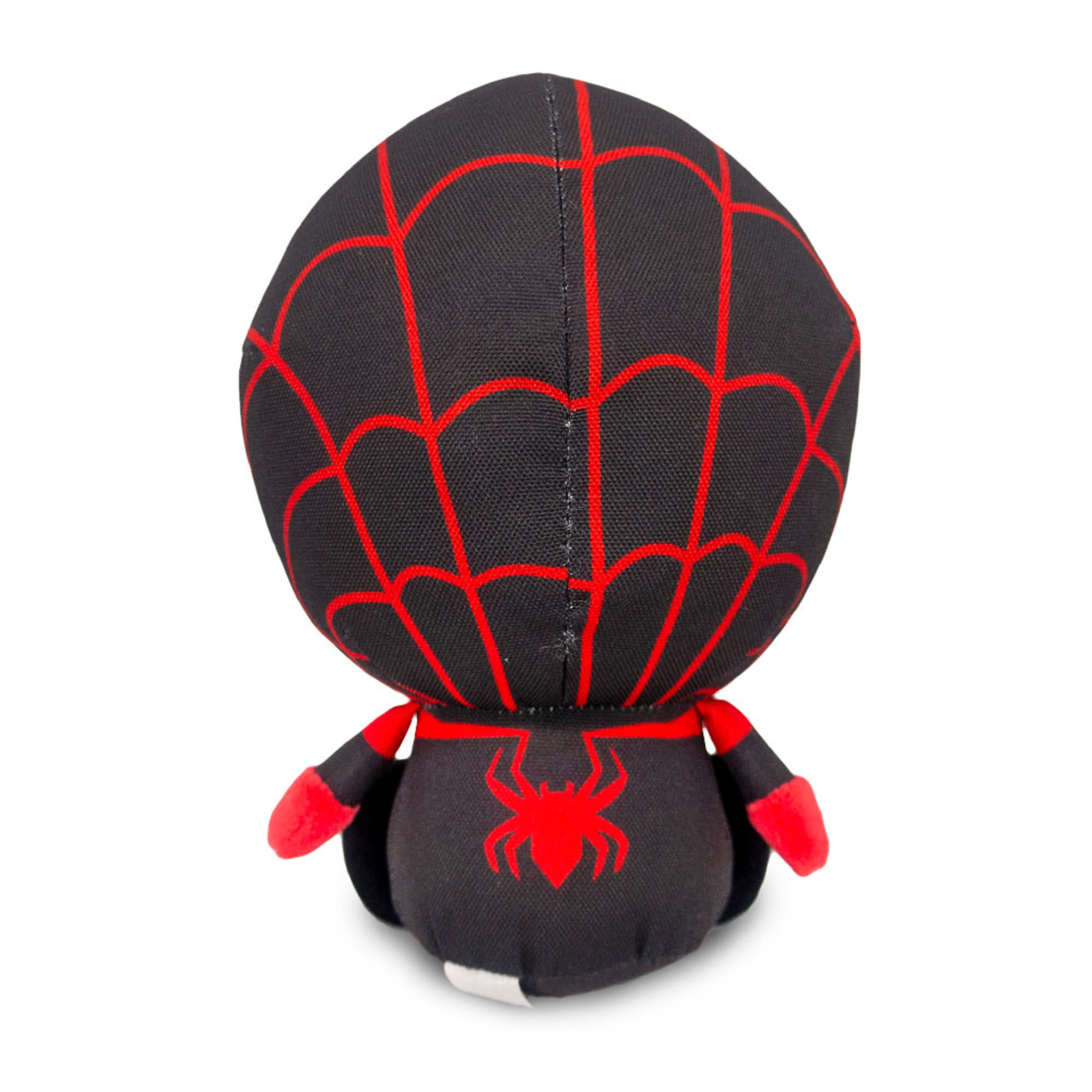 Buckle-Down Marvel Comics Ultimate Spiderman Morales Full Body Sitting Pose Plush Squeaker Dog Toy， Small