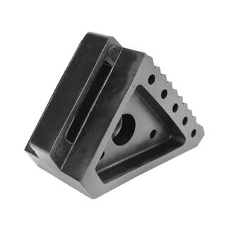 Extreme Max Heavy-Duty Solid Rubber Wheel Chock with Handle - Value 4-Pack 5001.5772.4