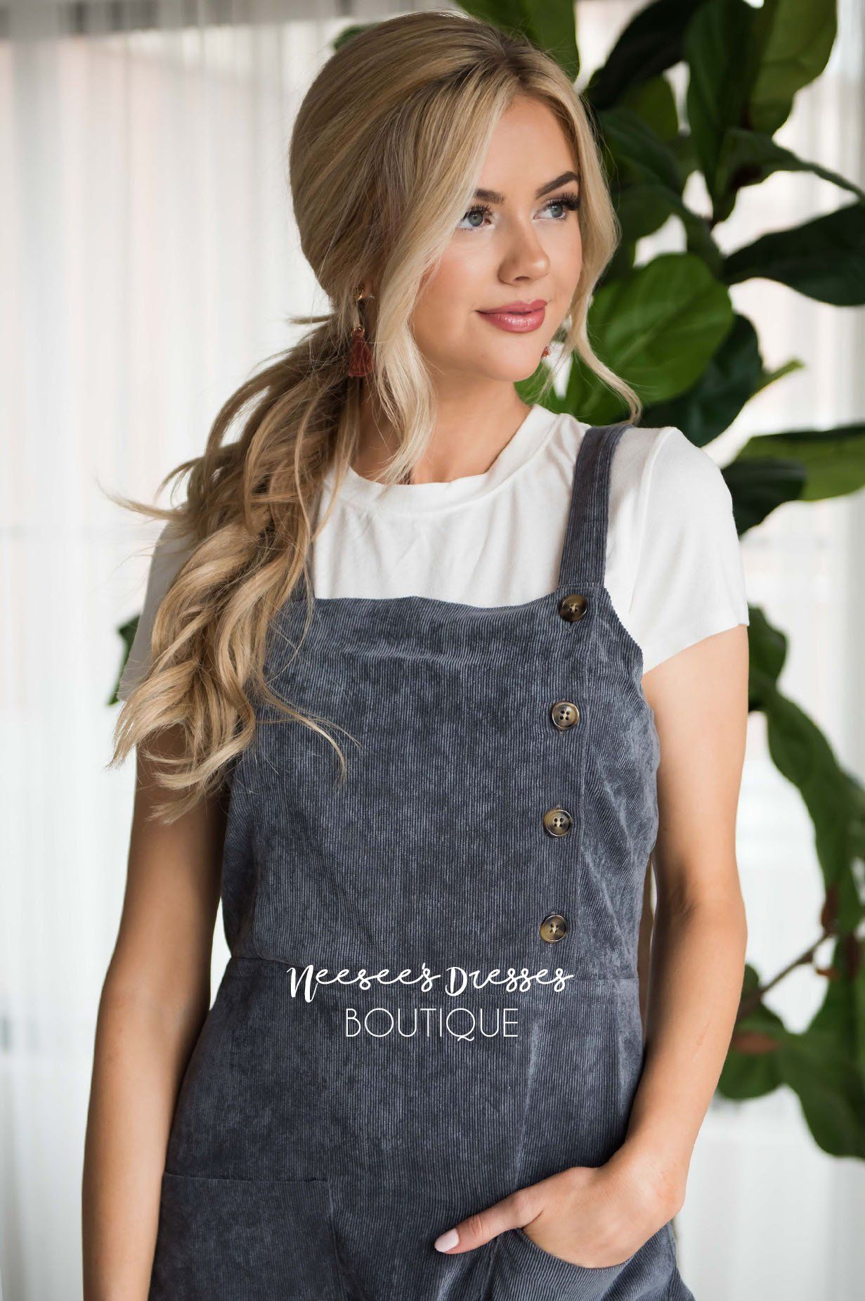 The Lennon Corduroy Overall Dress