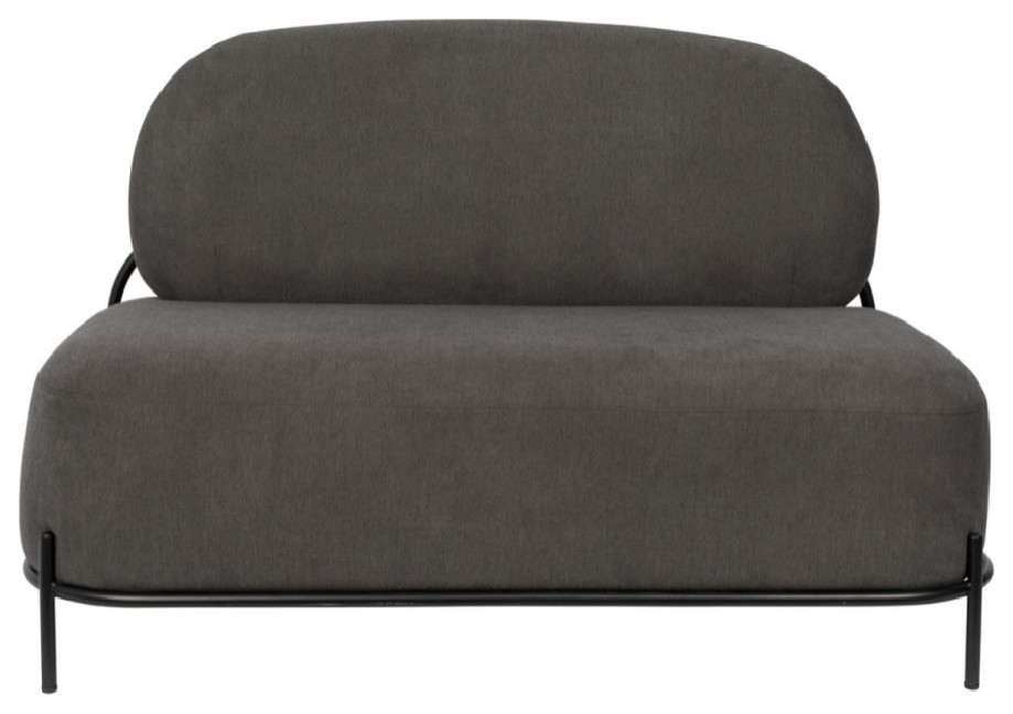 Gray Upholstered Loveseat  DF Polly   Contemporary   Armchairs And Accent Chairs   by Luxury Furnitures  Houzz