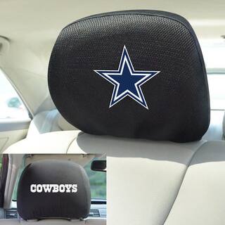 FANMATS NFL Dallas Cowboys Black Embroidered Head Rest Cover Set (2-Piece) 12496