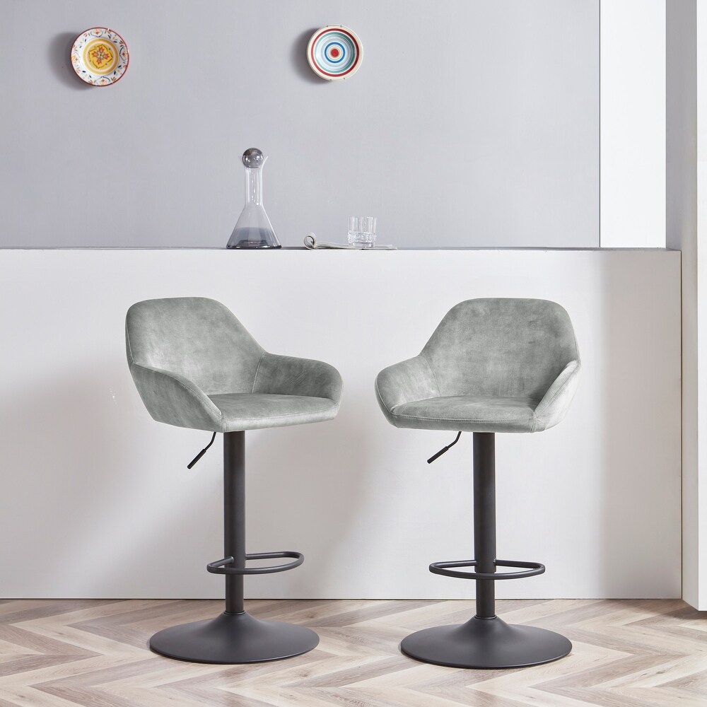 Corvus Wendy Contemporary Adjustable Bar Stool (Set of 2)