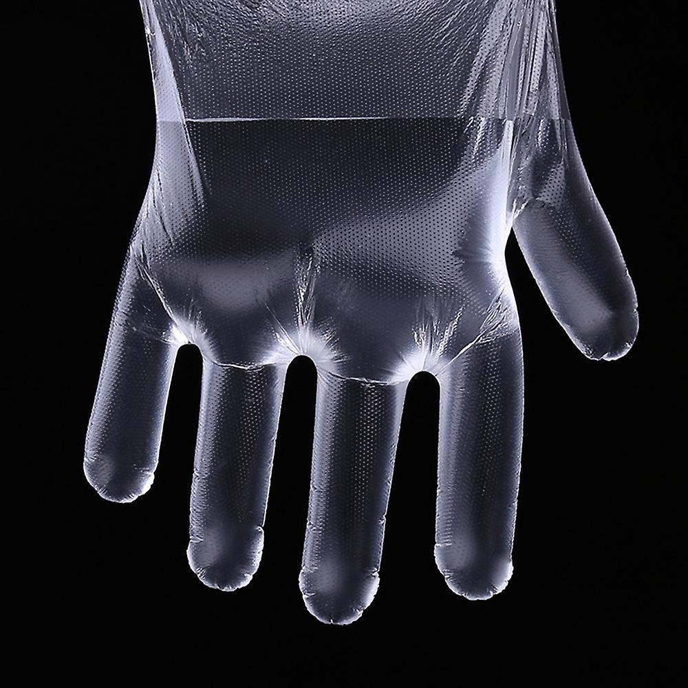 100pcs/bag Disposable Gloves Transparent Food-grade Pe Gloves Restaurant Bbq Kitchen Accessories