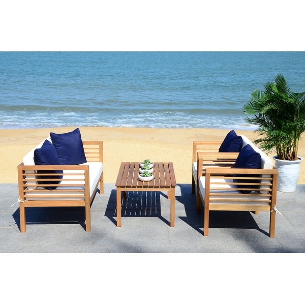 SAFAVIEH Outdoor Living Alda 4piece Set with Accent Pillows