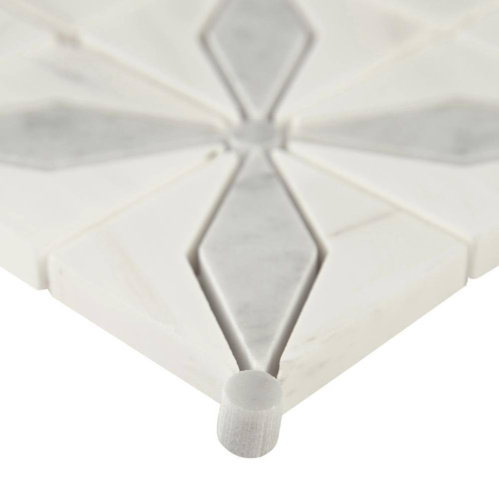 MSI Bianco Starlite Starlite 12 in. x 12 in. Polished Marble Floor and Wall Tile (10 sq. ft.Case) BIANDOL-STARP