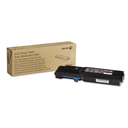 Xerox 106R02225 High-Yield Toner， 6，000 Page-Yield， Cyan