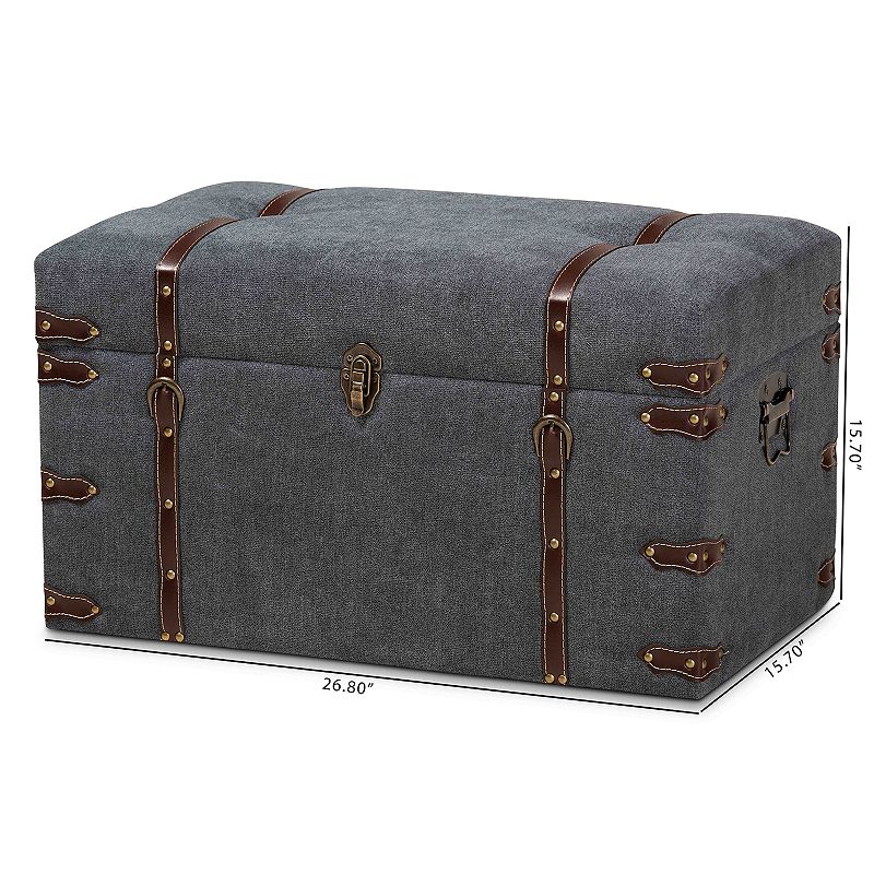 Baxton Studio Palma Storage Ottoman