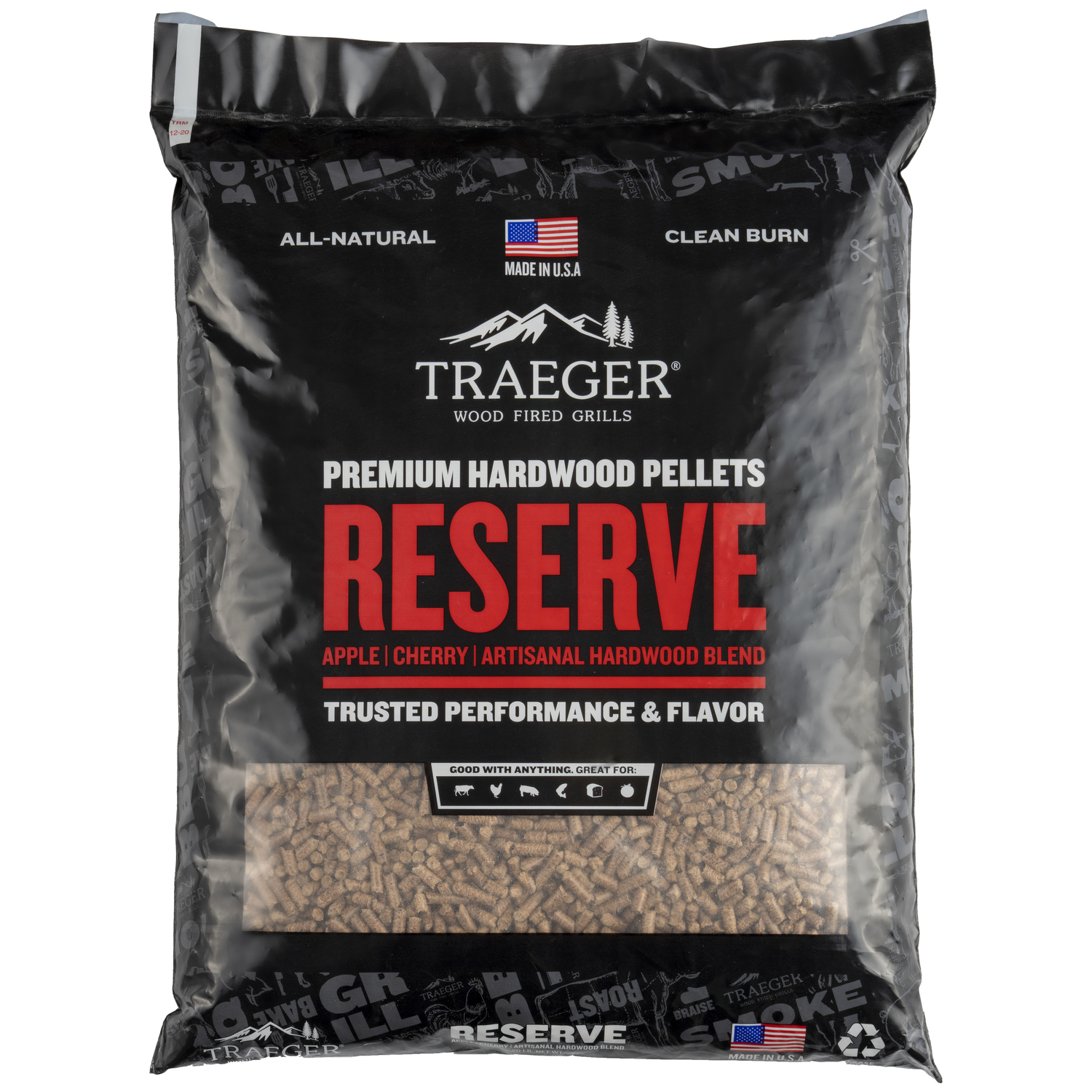 Traeger Reserve Apple/Cherry/Oak Blend Wood Pellet Fuel 20 lb