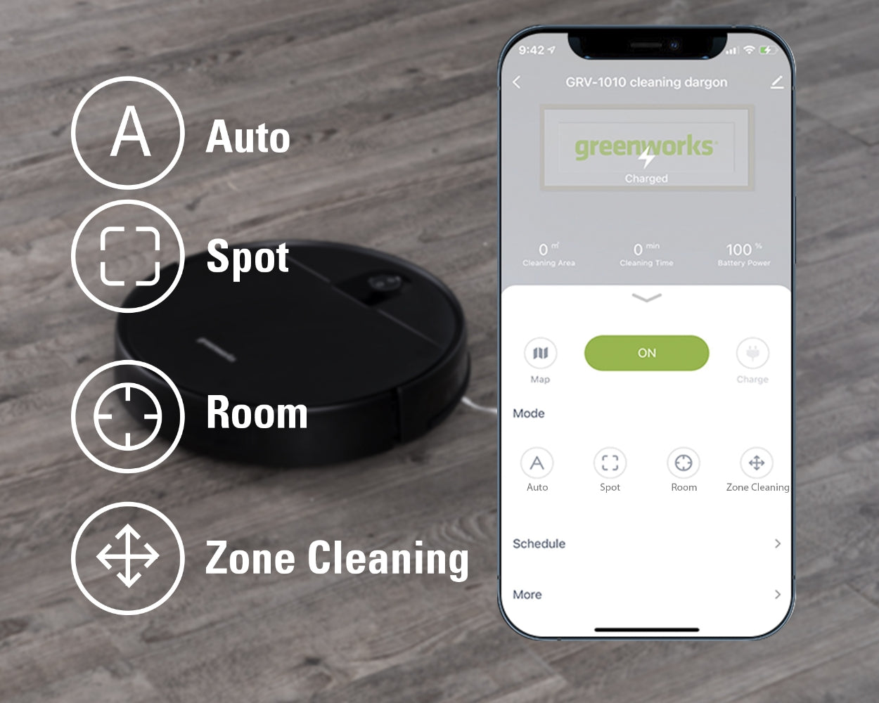 Smart App Controlled Robot Vacuum | Greenworks Tools