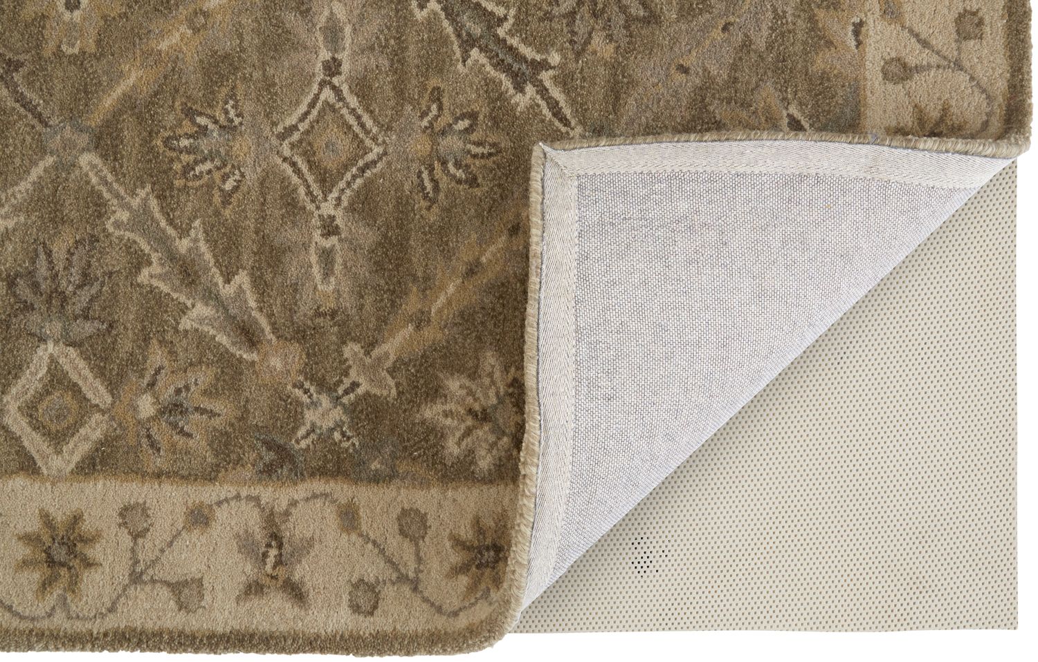 Botticino Hand Tufted Green and Beige Rug by BD Fine