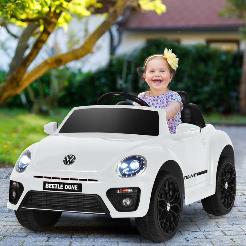 Licensed Volkswagen Beetle Ride-on Car 12V Battery Powered Vehicle Kids Riding Toy Car with Remote