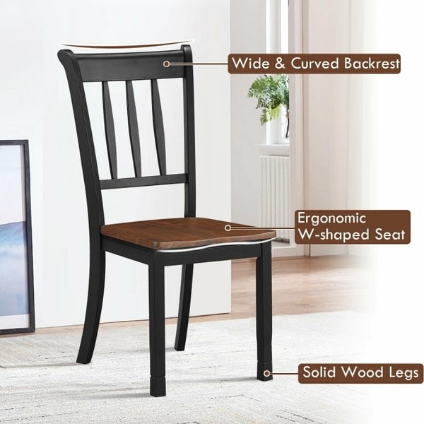 2 Pieces Solid Whitesburg Spindle Back Wood Dining Chairs - 18