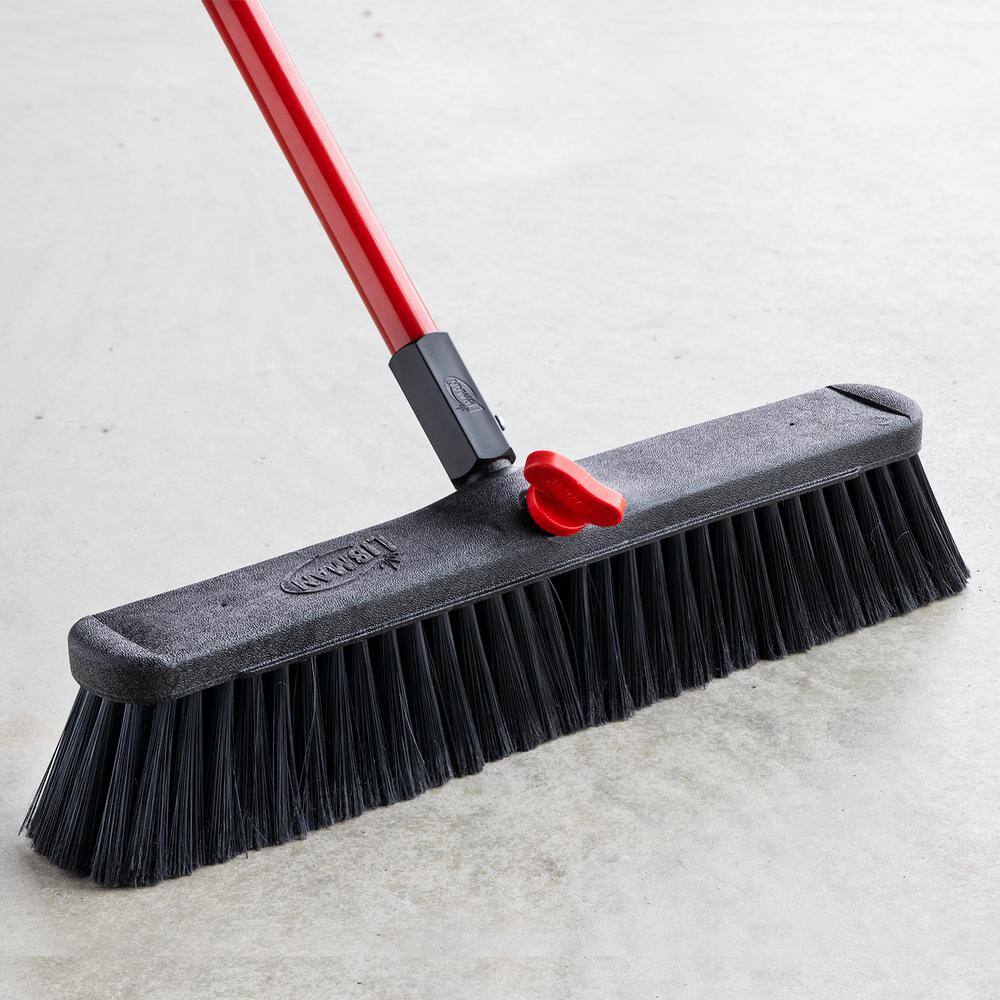 Libman 18 in. Smooth Surface Push Broom with Steel Handle 800